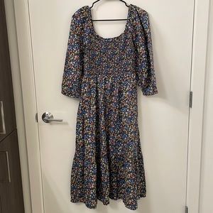 Gap Floral Smocked Midi Dress (NWT)